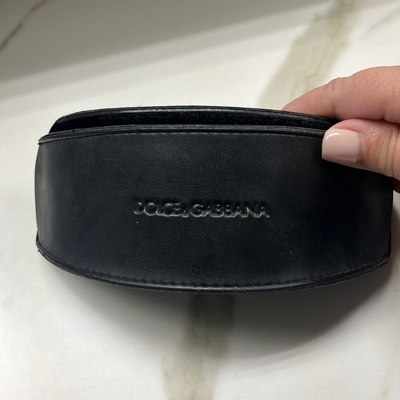 Dolce & Gabbana oversized red sunglasses with crystal DG sides in case - Picture 10 of 11